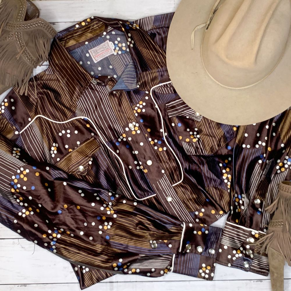 H Bar C Vintage Long Tail Pearl Snap